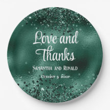 Elegante Faux Green Glitter e Foil Weds
