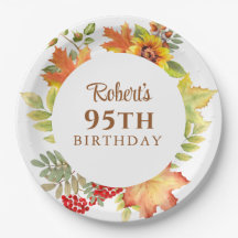 Elegante Floral de Outono para 95º Aniversário