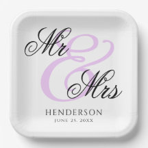 Elegante Minimal Sr. e Sra. Wedding Napkins