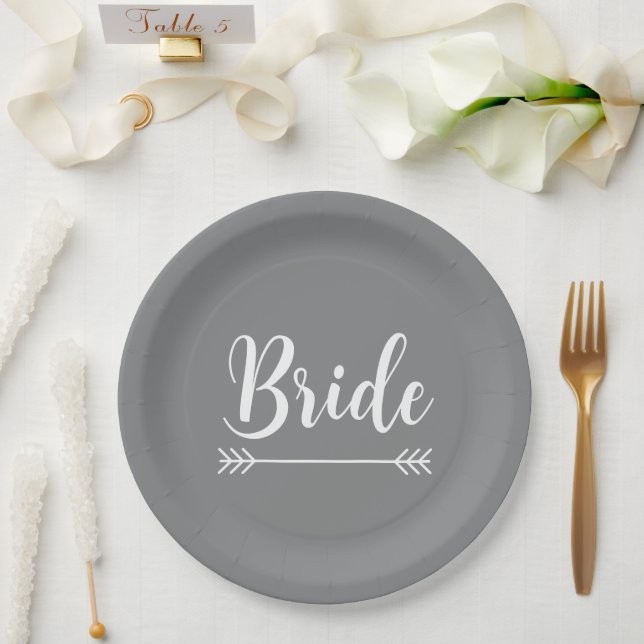 Prato De Papel elegante noiva CHIC | (Casamento)