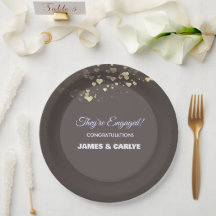 Elegante, parabéns pelo noivado personalizado 