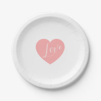 Elegante Roteiro de Coração de Amor Rosa Personali