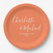 Elegante Script Coral Casamento