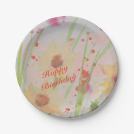 Prato De Papel Elegante Summer Floral