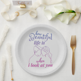 Prato De Papel Elegante Te Ama Por Dia de os namorados