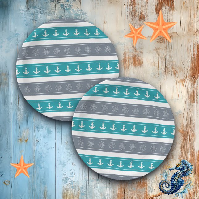 Prato De Papel Elementos Náuticos para Barcos de Padrões (Criador carregado)