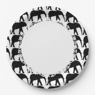 Prato De Papel Elephant-Blk-White — Lace_M-L