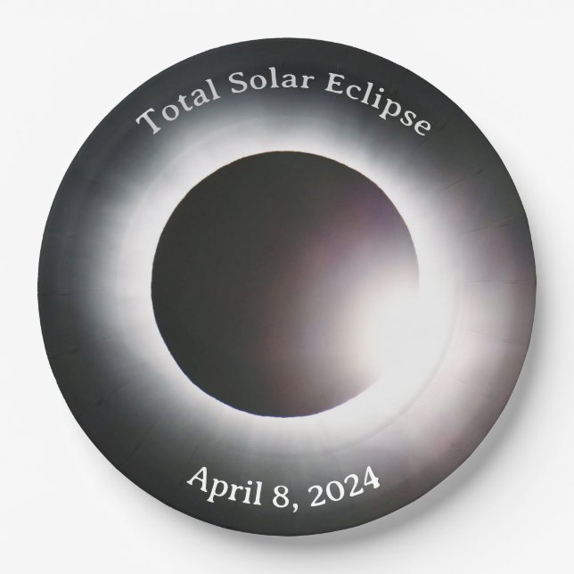 Prato De Papel Elipse solar 2024, 8 de abril (Frente)