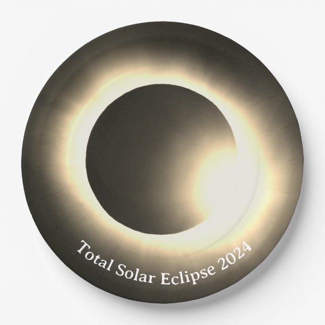 Prato De Papel Elipse solar 2024, 8 de abril (Frente)