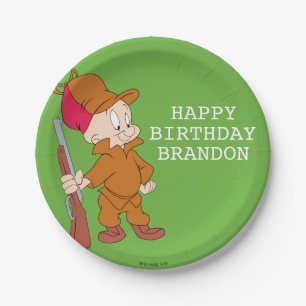 Prato De Papel ELMER FUDD™ Com Arma
