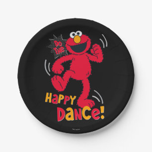 Prato De Papel Elmo   Dança feliz