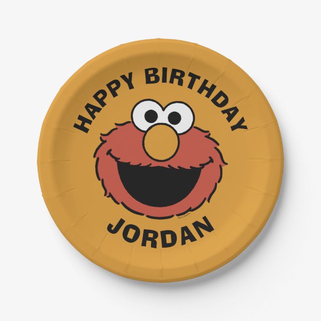 Prato De Papel Elmo Smiling Face (Frente)