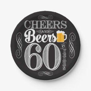 Prato De Papel Elogios e cervejas a 60 anos de placas de papel 7"