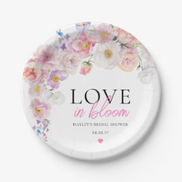 Prato De Papel Eloise Pink Floral Love In Bloom