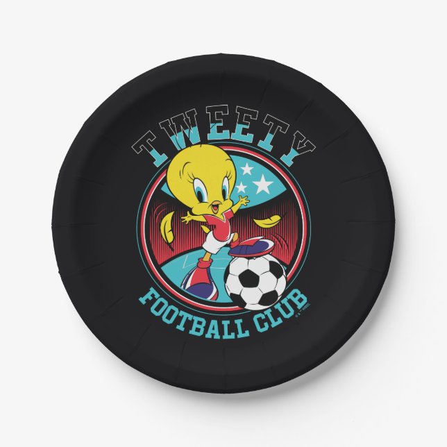 Prato De Papel Emblema do TWEETY™ Futebol Clube (Frente)