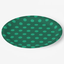 Emerald Green Polka Dots 