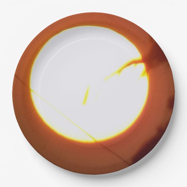 Prato De Papel Encantando a Lua cheia de 9" (Frente)