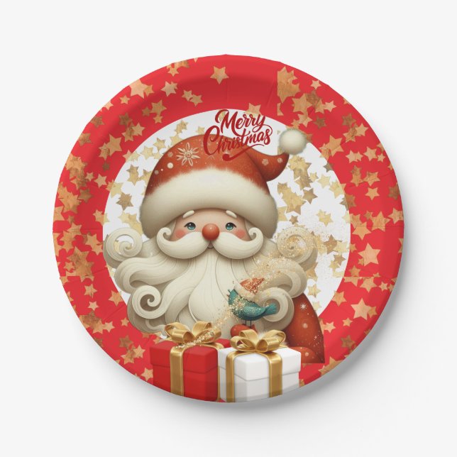 Prato De Papel 🎅Enfeite de Decoração de Festa de Natal (Frente)