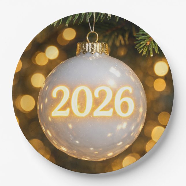 Prato De Papel Enfeite de Natal 2026 (Frente)