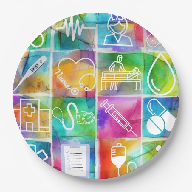 Prato De Papel Enfermeira Amor (Frente)