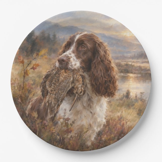 Prato De Papel English Springer Spaniel  (Frente)