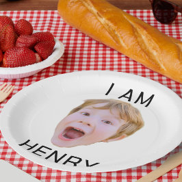 Prato De Papel Engraçada Personalização de Rostos Corresponde à F