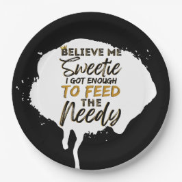 Prato De Papel Engraçado Aniversário/Chá de fraldas do Hip Hop da