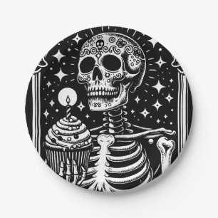 Prato De Papel Engraçado Aniversário Gótico Tarot