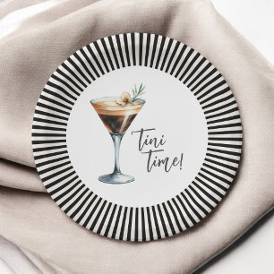 Prato De Papel Engraçado Tini Time Espresso Martini Cocktail