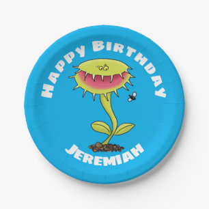 Prato De Papel Engraçado Venus voa cartografia da planta