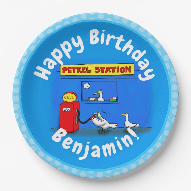 Prato De Papel Engraçados, guloseimas, humor de desenho animado (Frente)