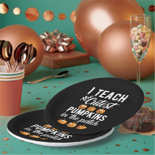 Prato De Papel Ensino os Pumpkins mais fofos no Patch