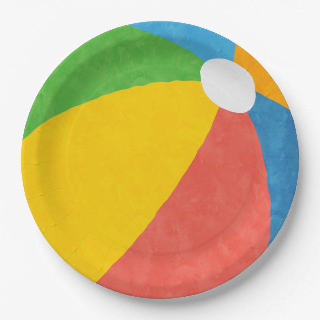 Prato De Papel Entregas de decoração de aniversário de piscina (Frente)