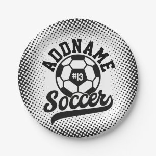 Prato De Papel Equipe de futebol Personalizada do ADD NAME do jog