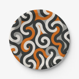 Prato De Papel Equipe Laranja (personalizar)