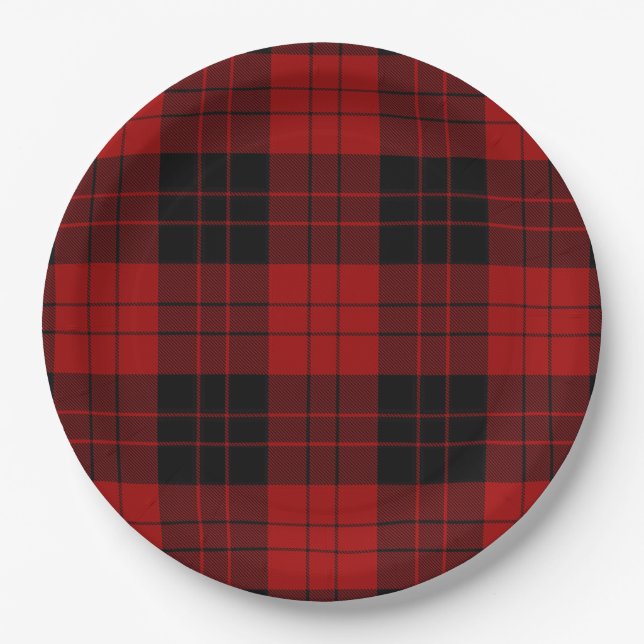 Prato De Papel Erskine (Paton) Tartan Scottish Xadrez Standard (Frente)