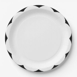 Prato De Papel Escala Preto e Branco