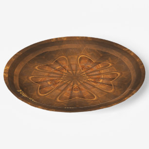 Prato De Papel Escória De Madeira Fractal