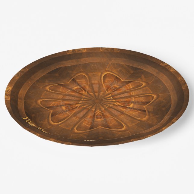 Prato De Papel Escória De Madeira Fractal (Inclinado)