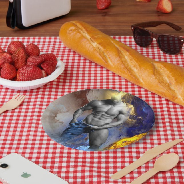 Prato De Papel Escorregadio muscular do SlipperyJoe (Piquenique)