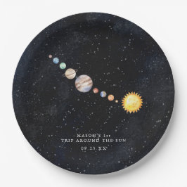Prato De Papel Espaço | Festa de aniversário do sistema solar
