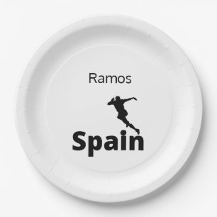 Prato De Papel Espanha de futebol