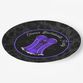 Prato De Papel Espartilho Roxo Sedutor