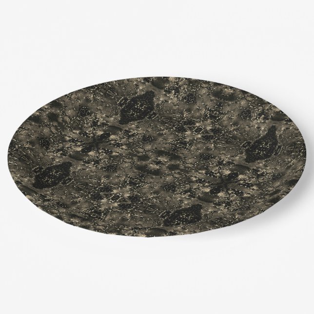 Prato De Papel Espelhamento que parece veluz, tons beges clássico (Inclinado)