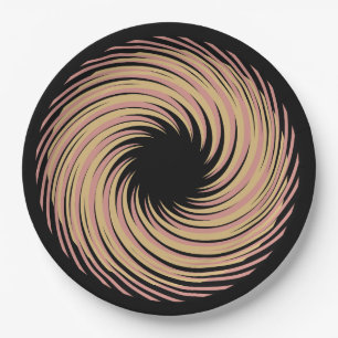 Prato De Papel espiral negra