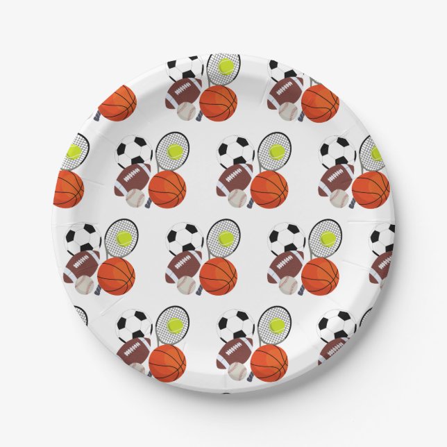Prato De Papel Esportes - Bolas Atletivas (Frente)