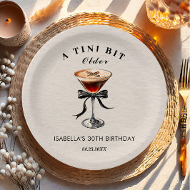 Prato De Papel Espresso Martini Tini Bit Older Birthday Party