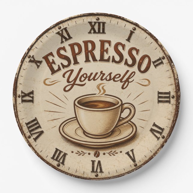 Prato De Papel Espresso Yourself Vintage Coffee (Frente)