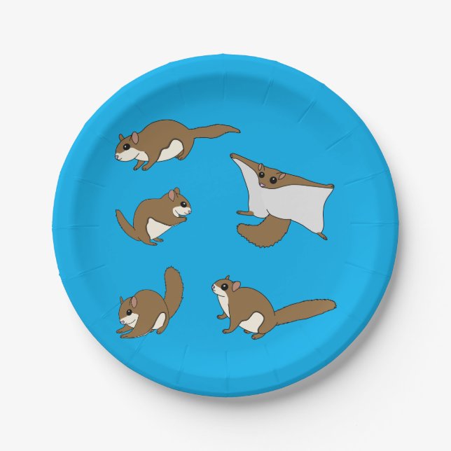 Prato De Papel Esquilos Voadores (Frente)