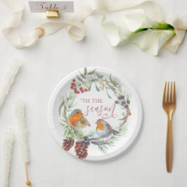 Prato De Papel Esta É A Festa De Natal Da Época De Inverno